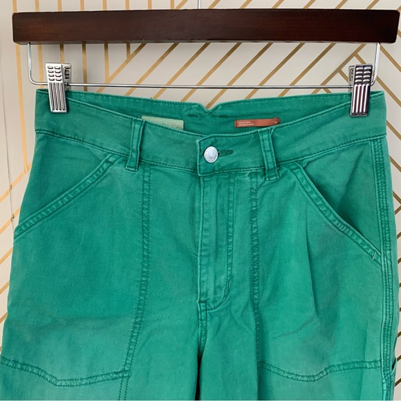 Anthropologie The Wanderer seafoam mint teal relaxed fit cargo style pant 25 - Picture 3 of 9